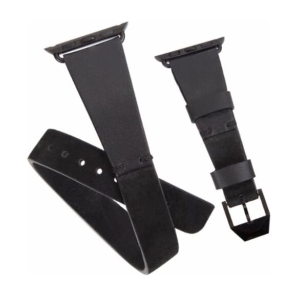 Apple Watch Band Leather Double Wrap Band for 38mm Series 1 2 3 NEW NO BOX - Picture 3 of 10